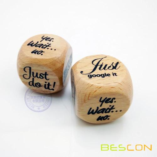 Custom Printing Beech Wooden Dice 30MM in Round Style