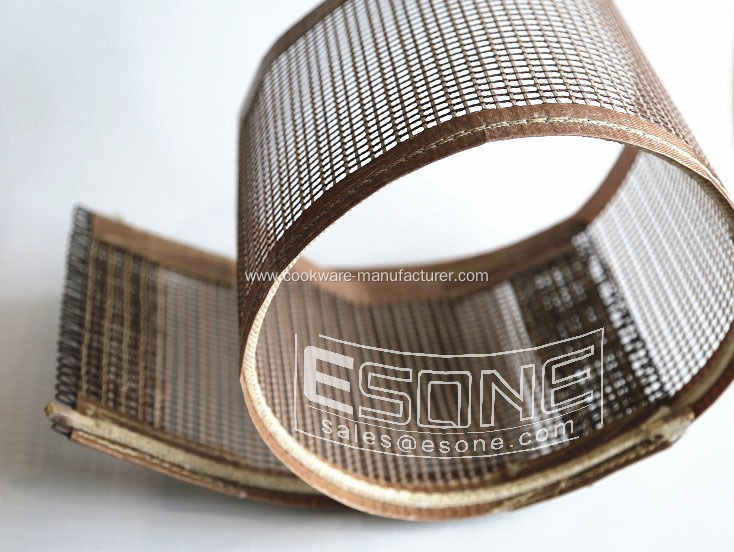 Non-stick and heat resistant PTFE mesh belt