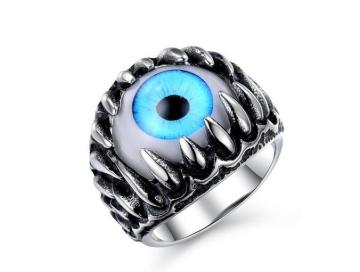 Staniless steel torrific evil eye ring, eye shape ring