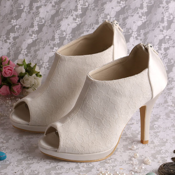 High Heel Summer Lace Boots for Wedding