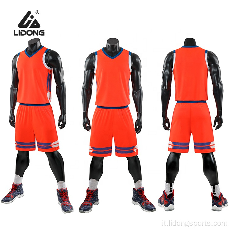 Set di maglia da basket sublimazione economico personalizzato