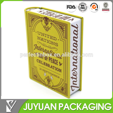 2015 suitcase style tin condom storage box for book