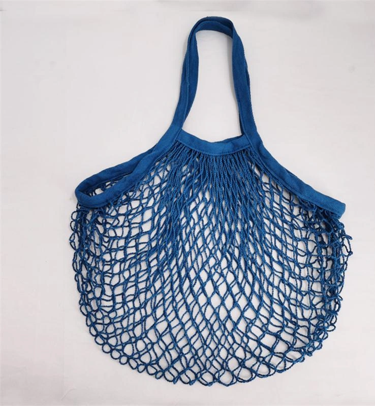 Hot Selling Colorful Supermarket Black Mesh Net Shopping Bag Made in 100% Cotton