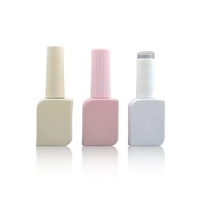 Custom Red Glass Nail Lacquer Bottle 10ml UV Gel Polish Bottle with Brush - Wholesale