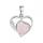 Rose Quartz Love Heart Birthstone Pendant Colliers de pierre précieuse pour les femmes