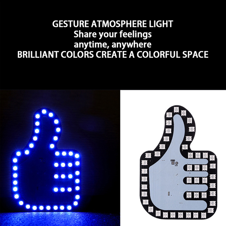5V RGB Finger Light USB Car Window Gesture Light With Remote Control Led Car Light