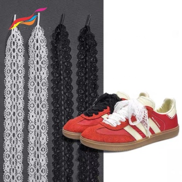 Cute German Training Shoes: DIY Lace Accessories in White Silk and Lace Shoelaces