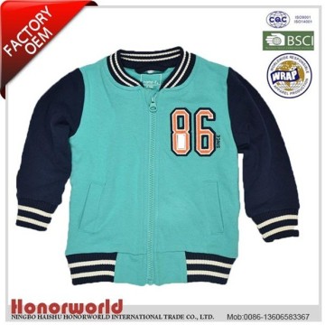 CVC fleece boy varsity jacket / boy baseball school jacket / boy sport jacket