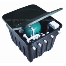 Swimming pool integrated filteration with box