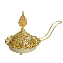 Modern Gold Metal Incense Holder for Middle Eastern and Arabic Styles