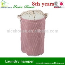 rose red point canvas cloth laundry basket colourful design for babies