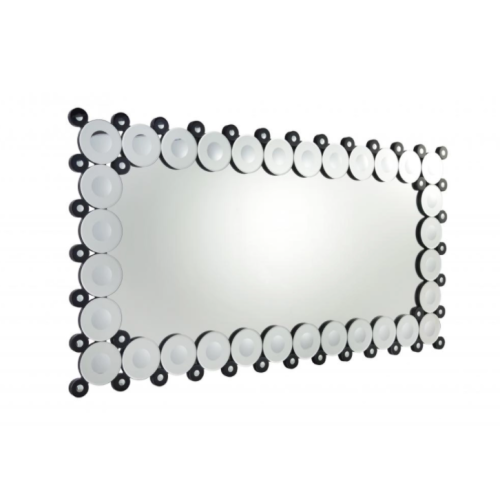 Miroir de salle de bain rectangulaire avec bordure décorative