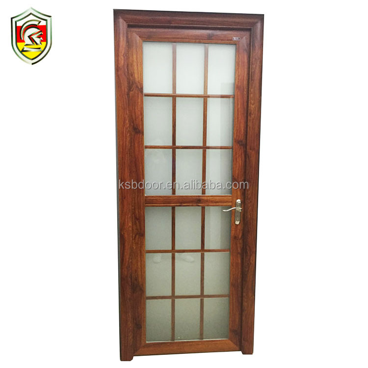 Modern home decorative interior aluminium frame waterproof bathroom door