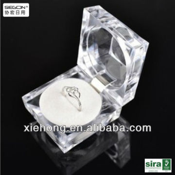 clear Square Acrylic Ring Box