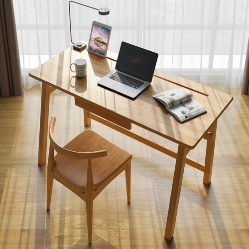 Mesa de oficina en casa de escritorio de computadora de madera maciza