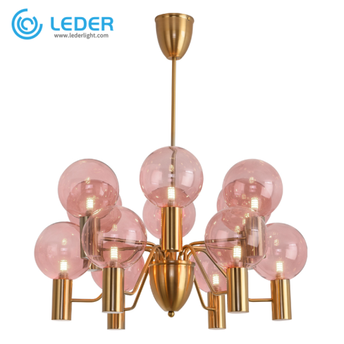 LEDER PInk Glass Люстра Лампа