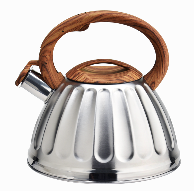 Woodlike Soft Touch Handle Whistling Stovetop Tea Cerek
