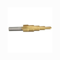 3pcs HSS Tin-Coated Step Drill dalam Kes Aluminium