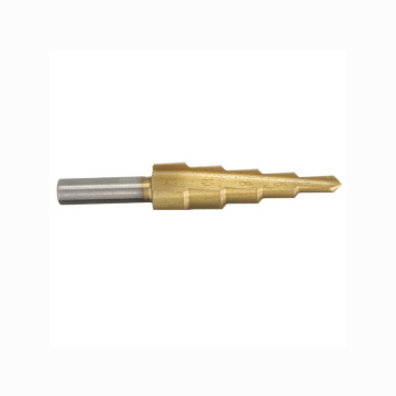 3pcs HSS Tin-Coated Step Drill dalam Kes Aluminium