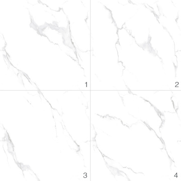 กระเบื้องหินอ่อนสีขาว Carrara ขัดเงา 900x900 มม