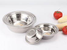 201 Stainless Steel Salad Bowls Soup Basin