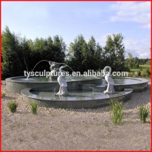 Large outdoor marble hand work stone frog water fountain for garden