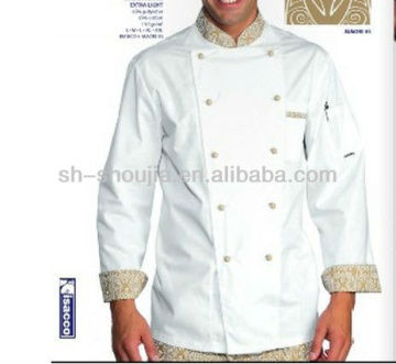 chef uniform chef wear,White fashionable hotel wear, Cotton long sleeve comfortable chef uniform