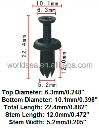 The front bumper clip outer wall push type positioner for Toyata
