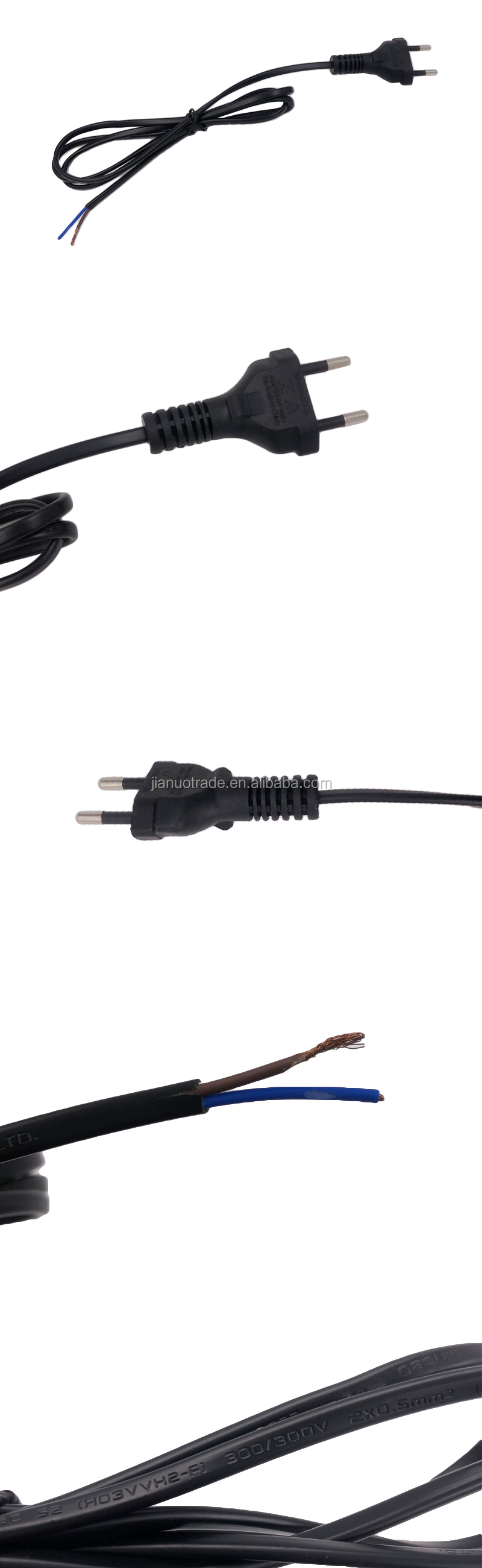 2 wire power cord Brazil type flat cable