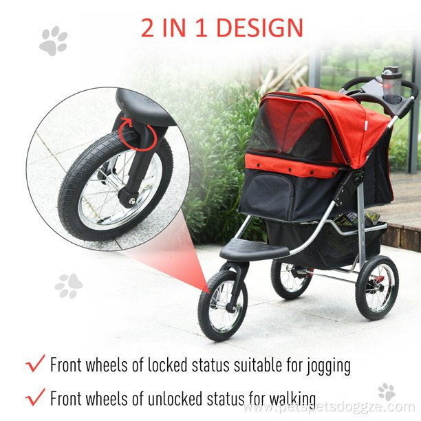 Pawhut Luxury Folding Pet Stroller Dog