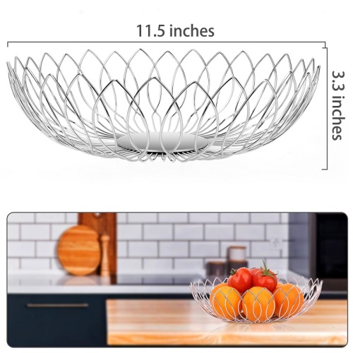 304 Stainless Steel wire fruit Storage Basket