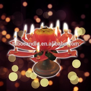 Lotus Flower Birthday Music Craft Candles