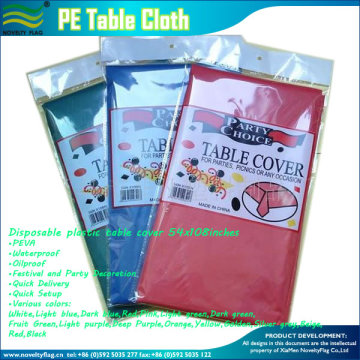 Plain PE waterproof table cloth for table cover