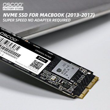 OSCOO NVMe PCIe Hard Drive M.2 SSD For Apple Macbook Air A1369 A1465 A1466, Pro Retina A1398 A1502, iMac A1418 A1419 2013-2017