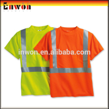 breathable fluorescent yellow reflective work shirts