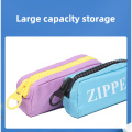 Large zipper design polyester printed children's portable large capacity pen bag