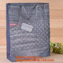 PP gift packaging bag, square handle bag, PP material portable shopping gift packaging bag