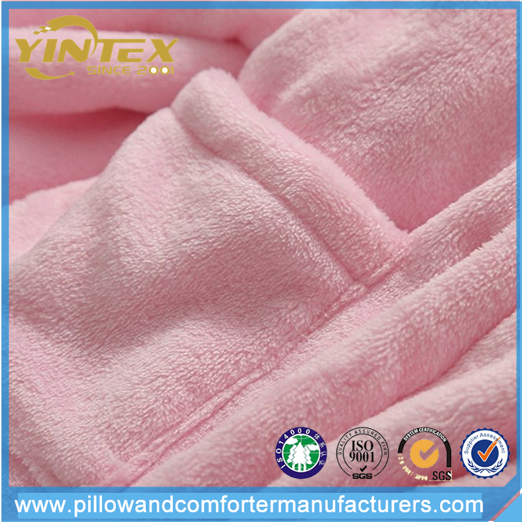 Girls Robe, Kids Plush Shawl Fleece Bathrobe