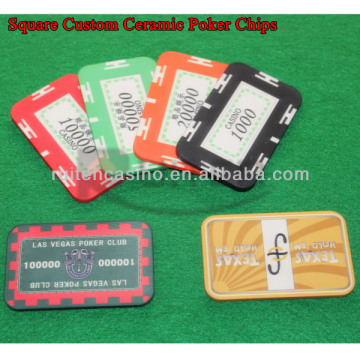 Square Ceramic Poker Chips Ceramic Custom Poker Chips