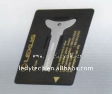Lexus spare key card,car key