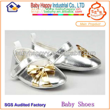 Fancy nature leather girl infant shoe