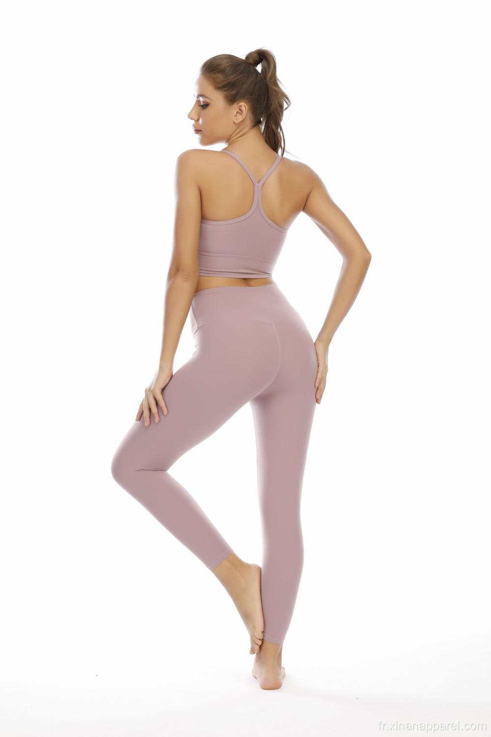 Costume de Yoga Femmes Formation Costume Deux Pièces