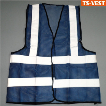 Blue strap safety reflective vest for construction