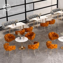 Modern Korean Restaurant Furniture: Custom Made Metal Dining Chairs and Sofas