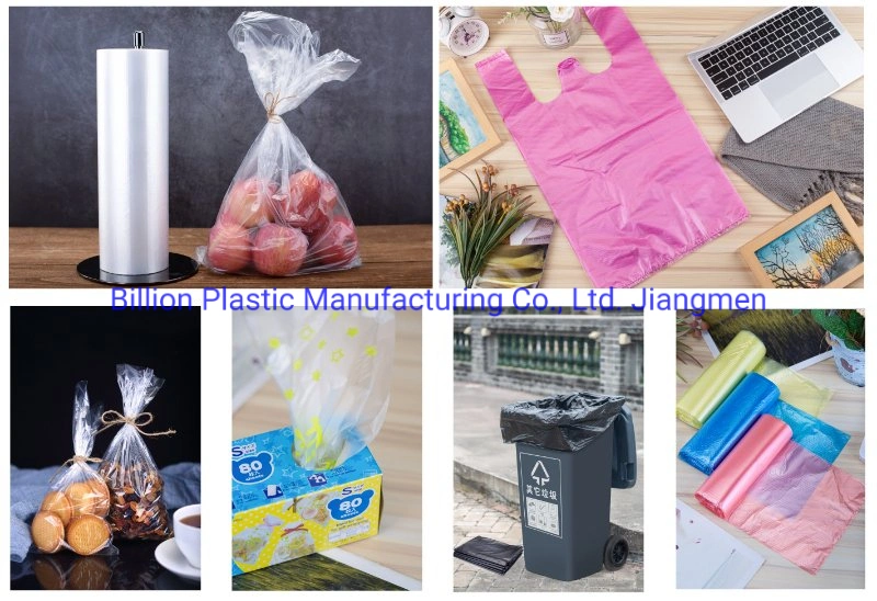 Printing Plastic Bag for Bakery Dustbin Trash Flat Poly Bags