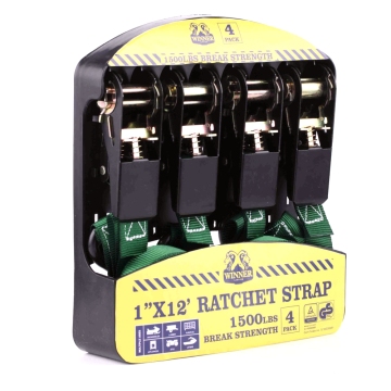 4-Pack 25MM Ratchet straps