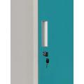 Single Metal locker 2 Compartments Blue and Gray