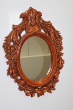 wood framed bathroom mirrors