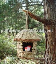 Straw bird house