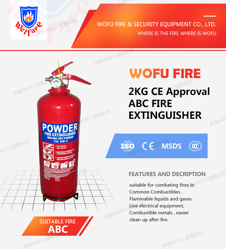 2kg Dcp CE fire extinguisher